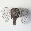 Wire Elephant Wall Mount Head