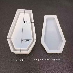 Crystal Glue Mold Coffin Storage Box Mold Zombie Mold Dark Mirror