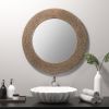 Cove Natural Jute Rope Round Wall Mirror 26"