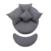 Orisfur. 360° Swivel Accent Barrel Chair with Storage Ottoman & 4 Pillows, Modern Linen Leisure Chair Round Accent for Living Room