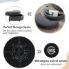 Orisfur. 360° Swivel Accent Barrel Chair with Storage Ottoman & 4 Pillows, Modern Linen Leisure Chair Round Accent for Living Room