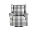 ACME Patli Swivel Chair w/Glider , Gray Fabric LV00922