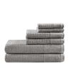 Spa Waffle Cotton Waffle Jacquard Antimicrobial Bath Towel 6 Piece Set