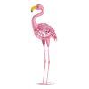 STANDING TALL SOLAR FLAMINGO STATUE