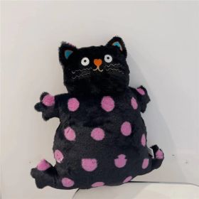 Cute Cat Pillow Living Room Sofa Cushion (Option: Black Polka Dot Cat Front-45cm)