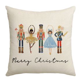 New Christmas Winter Cartoon Soldier Pillow Cover (Option: XM2881 Style-45x45cm)