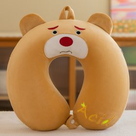 Plush Toy Cartoon Memory Cotton U-shaped Pillow (Option: 2style)