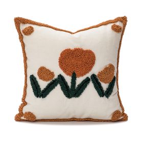 Loop Velvet Embroidered Sofa Cushion Cover (Option: 3 Flowers-30X50cm)