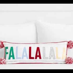 Christmas Gift Style Pillow Embroidered Affixed Cloth Embroidered Cushion (Option: FALALA Pillow With Core-Default Item)