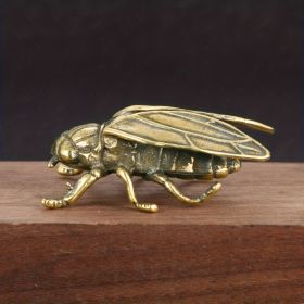 1pc Bee Figurines, Creative Decorative Bee Statues Bee Desktop Ornament For Rustic Office Home Decor (Color: Cicada)