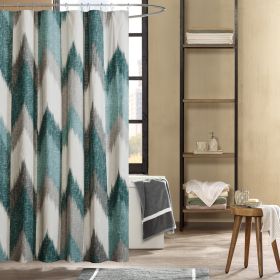 Alpine Cotton Printed Shower Curtain (Color: as Pic)