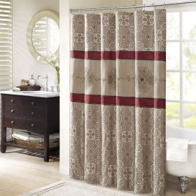 Donovan Embroidered Shower Curtain (Color: as Pic)