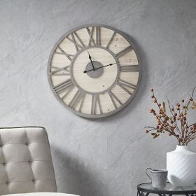 Mason 23.6" Wood Wall Clock (Color: as Pic)