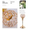 Crystal Candle Holder Pillar Gold/Silver Metal Tealight Candlestick Wedding Table Centerpiece Party Christmas Home Desktop Decor