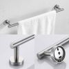 3-Piece Bathroom Hardware Set with Toilet Paper Holder, Towel Ring, Adjustable Towel Bar, Wall Mount Bath Accessory Set RT