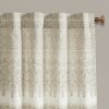 Mila Cotton Printed Curtain Panel with Chenille detail and Lining