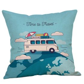 Tourism Theme Summer Beach Sofa Pillow Cases (Option: 1 Style-4x45cm)